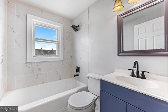 2134 Firethorn Rd, Middle River, MD 21220 - bathroom with vanity and bathing tub / shower combination