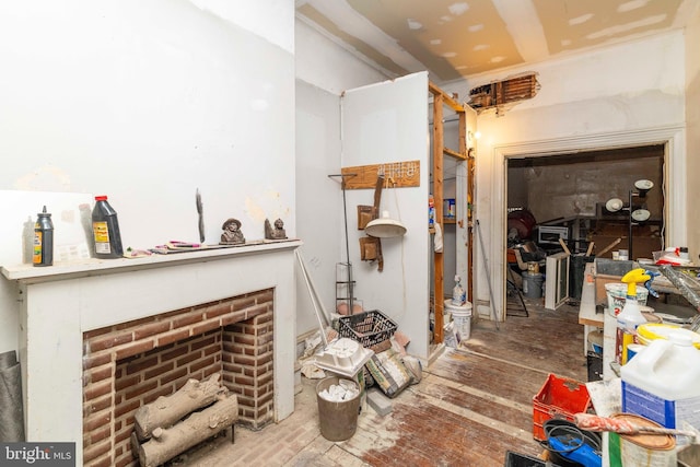 2308 N Park Ave, Philadelphia, PA 19132 - living room featuring a fireplace