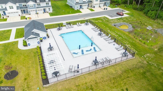 35031 Dundee St Unit 6, Frankford, DE 19945 - drone / aerial view of a pool