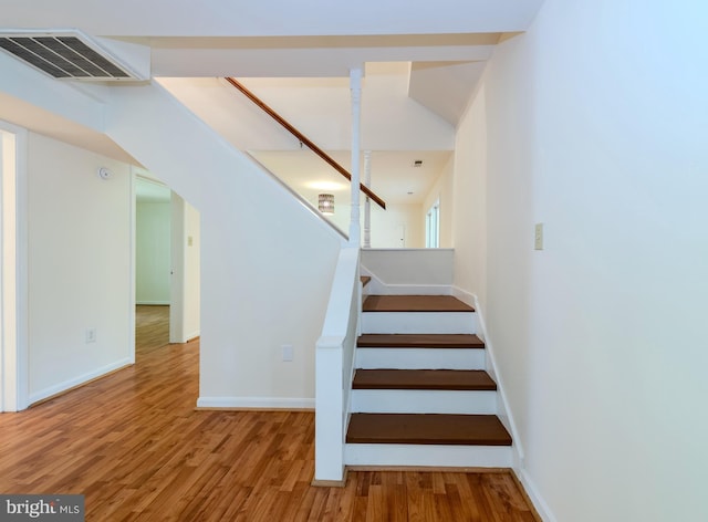 18552 Three Notch Rd, Lexington Park, MD 20653 - stairway featuring wood finished floors and baseboards