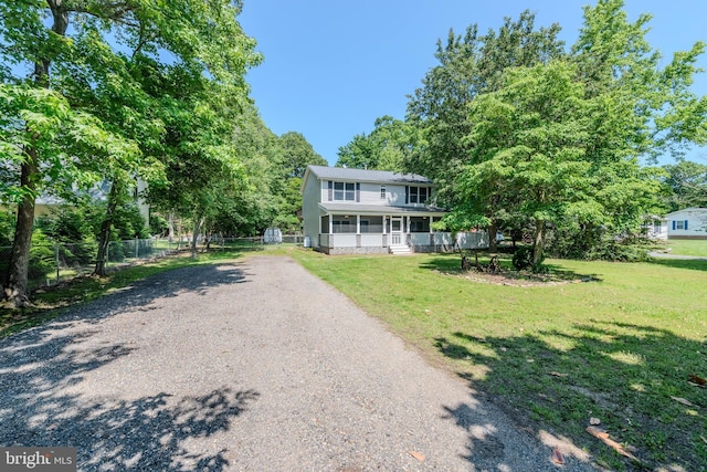 18552 Three Notch Rd, Lexington Park, MD 20653 - view of front of property with dirt driveway and covered porch