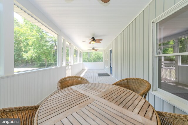 18552 Three Notch Rd, Lexington Park, MD 20653 - sunroom / solarium with ceiling fan and plenty of natural light