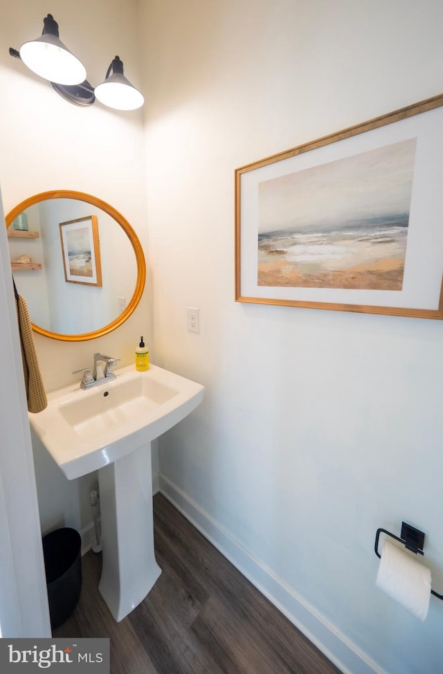 159 Nathan Dr, Cinnaminson, NJ 08077 - bathroom with wood finished floors and baseboards