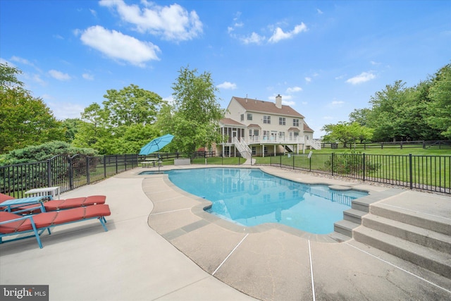 17760 Julie Ann Ct, Hamilton, VA 20158 - view of swimming pool with a patio area and stairway