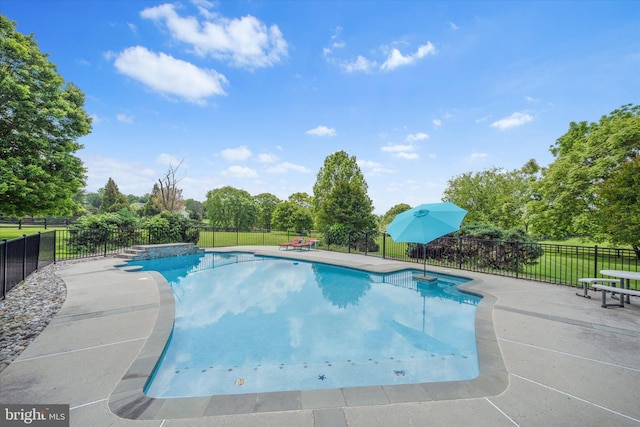 17760 Julie Ann Ct, Hamilton, VA 20158 - view of swimming pool with a patio area and view of scattered trees