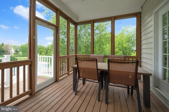 17760 Julie Ann Ct, Hamilton, VA 20158 - sunroom / solarium featuring healthy amount of natural light and outdoor dining space