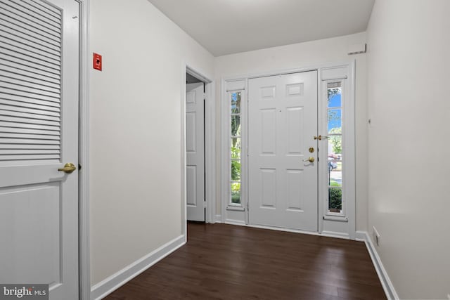 13 Honey Locust Ln, Newtown, PA 18940 - foyer entrance with dark wood-type flooring and baseboards