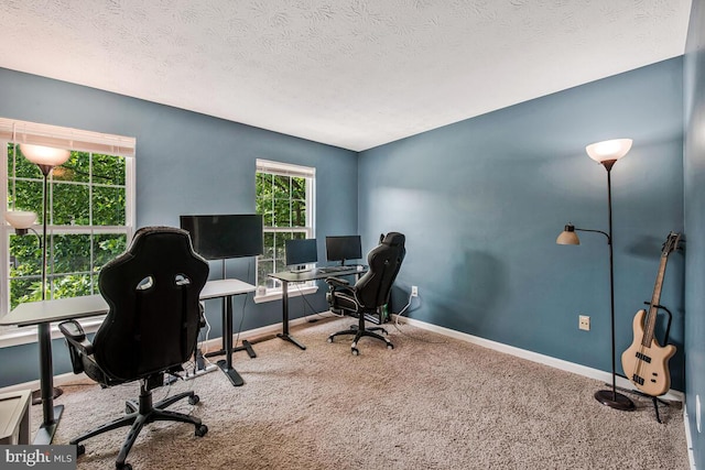 3218 Water Lily Ct, Laurel, MD 20724 - carpeted office space with a textured ceiling and baseboards