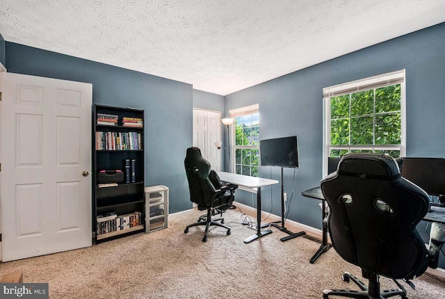 3218 Water Lily Ct, Laurel, MD 20724 - carpeted office space with a textured ceiling and baseboards