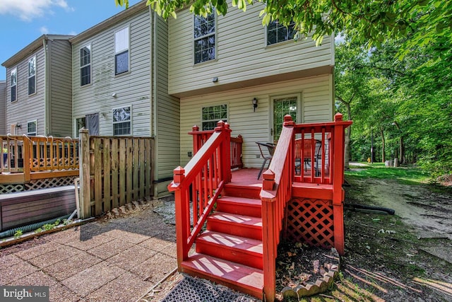 3218 Water Lily Ct, Laurel, MD 20724 - rear view of property with a wooden deck