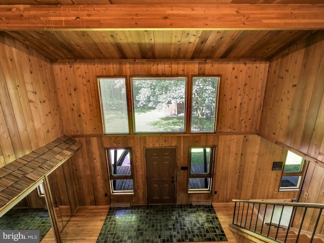 2511 W Norwegian St, Pottsville, PA 17901 - entrance foyer with wooden walls and wood ceiling