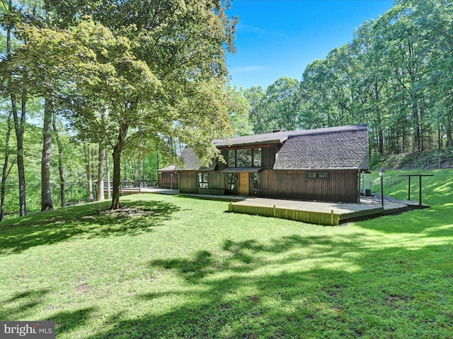 2511 W Norwegian St, Pottsville, PA 17901 - view of green lawn with a deck