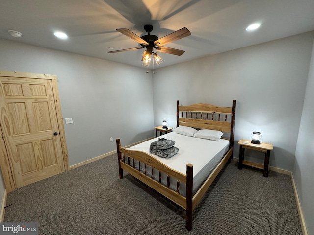 68 Taylor Ln, Mc Henry, MD 21541 - bedroom featuring carpet, recessed lighting, baseboards, and ceiling fan