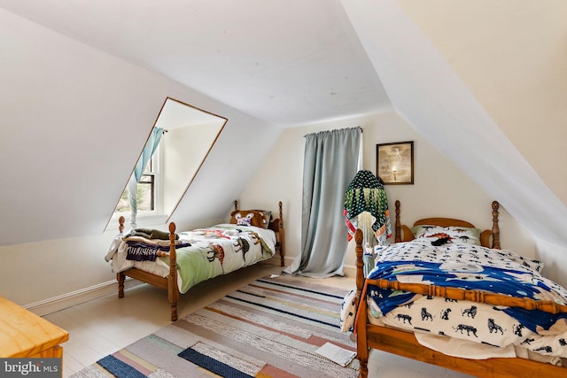 127 Webster Ave, Wyncote, PA 19095 - bedroom featuring vaulted ceiling and baseboards