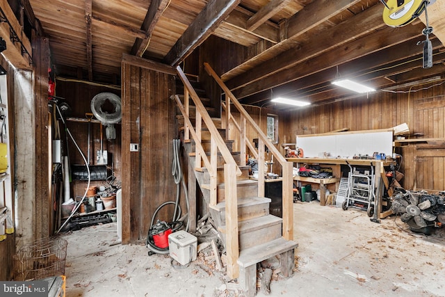127 Webster Ave, Wyncote, PA 19095 - below grade area featuring stairs