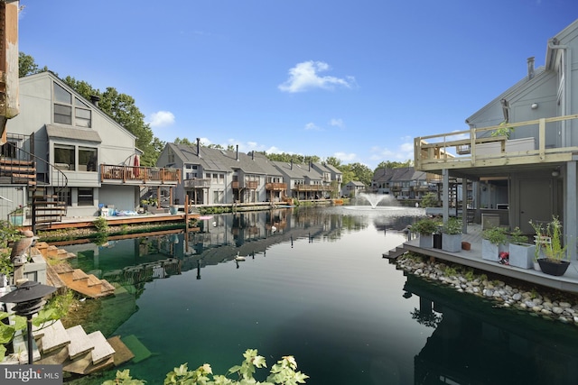 11174 Glade Dr, Reston, VA 20191 - water view with nearby suburban area and stairs
