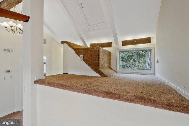 11174 Glade Dr, Reston, VA 20191 - stairs featuring carpet and baseboards