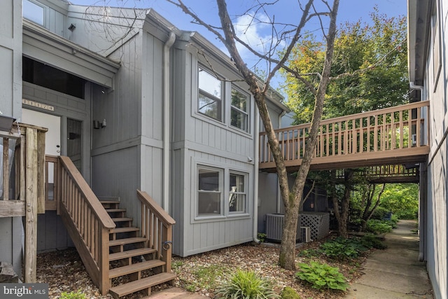11174 Glade Dr, Reston, VA 20191 - view of property exterior featuring stairs and a deck