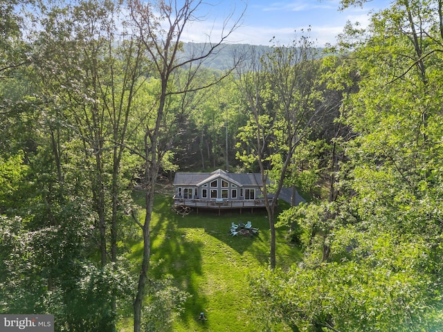1820 Gooney Manor Loop, Bentonville, VA 22610 - aerial view of property and surrounding area with a heavily wooded area