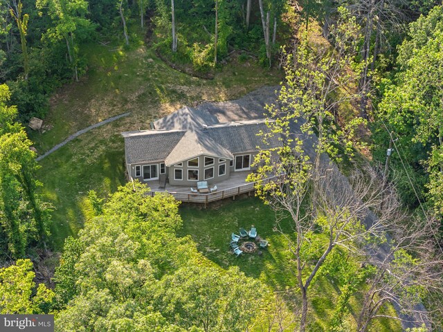 1820 Gooney Manor Loop, Bentonville, VA 22610 - view from above of property featuring a heavily wooded area