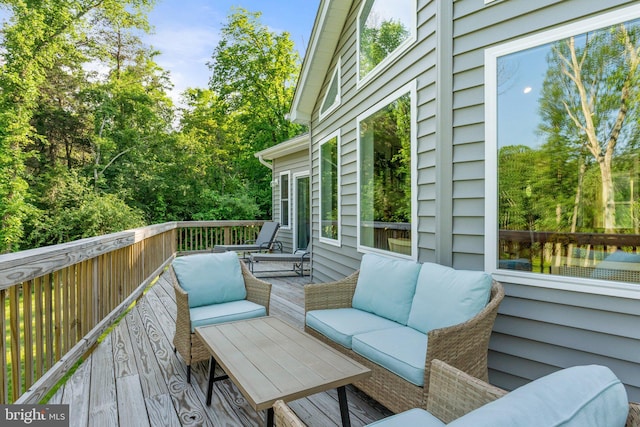 1820 Gooney Manor Loop, Bentonville, VA 22610 - wooden terrace with an outdoor living space