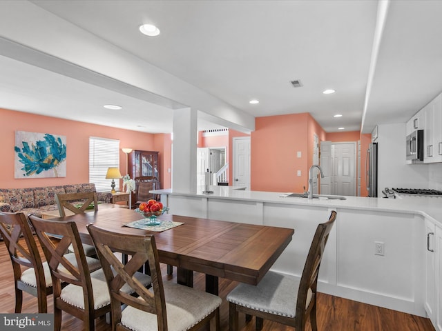 132 Seabright Way Unit D5, Rehoboth Beach, DE 19971 - dining room featuring dark wood-style flooring and recessed lighting
