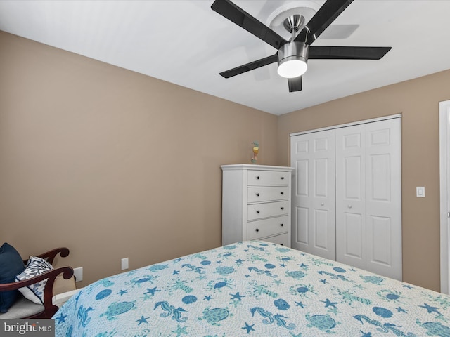 132 Seabright Way Unit D5, Rehoboth Beach, DE 19971 - bedroom with a closet and ceiling fan