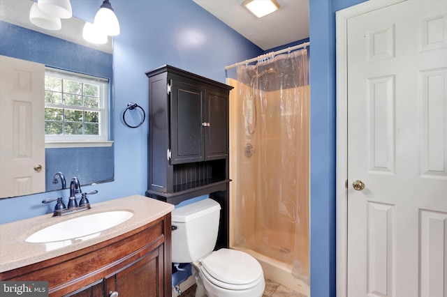 425 Appaloosa Way, Red Lion, PA 17356 - full bathroom with vanity, toilet, a shower with shower curtain, and tile patterned flooring
