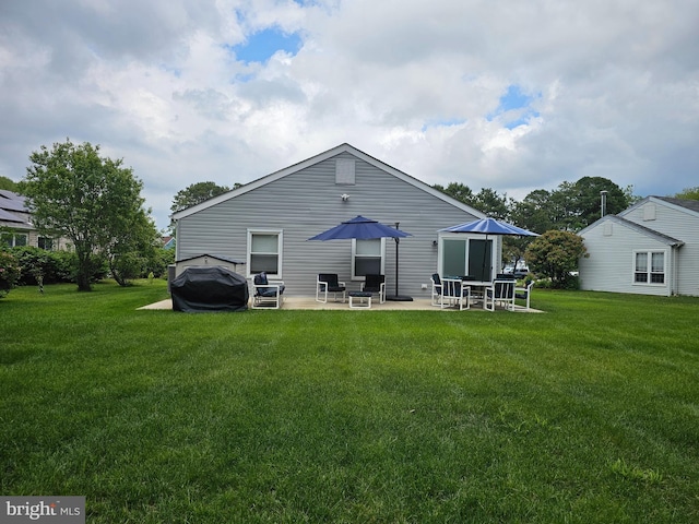 57 Finchley Ct, Southampton, NJ 08088 - back of house featuring a patio and a lawn