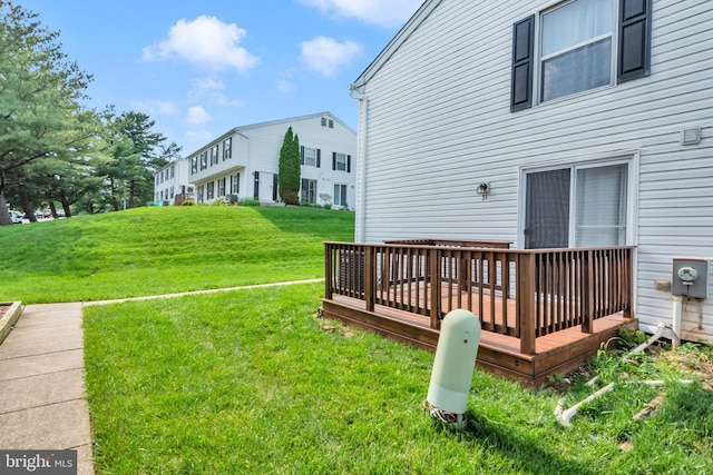 31 Ewing Dr Unit C, Reisterstown, MD 21136 - view of green lawn featuring a wooden deck