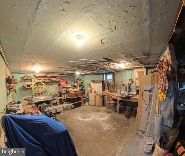 731 W Main St, Leesport, PA 19533 - unfinished below grade area with a workshop area