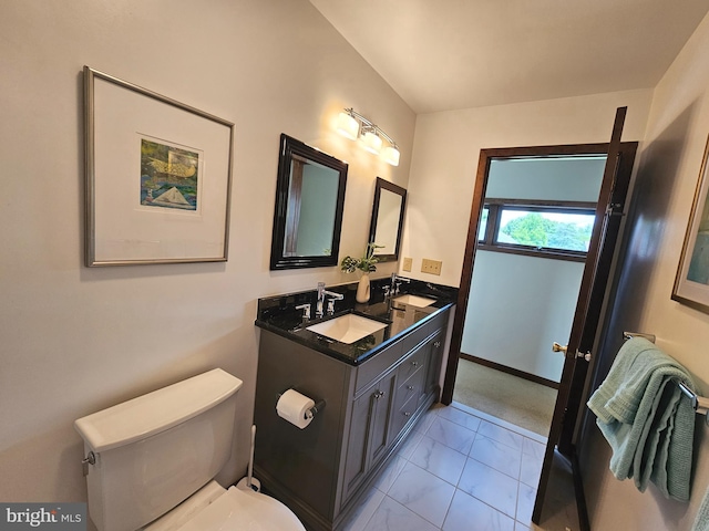 27 Arnold Dr, Princeton Junction, NJ 08550 - bathroom with marble look tiles and double vanity