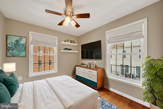 1501 Stack St, Baltimore, MD 21230 - bedroom featuring light wood-style flooring and a ceiling fan