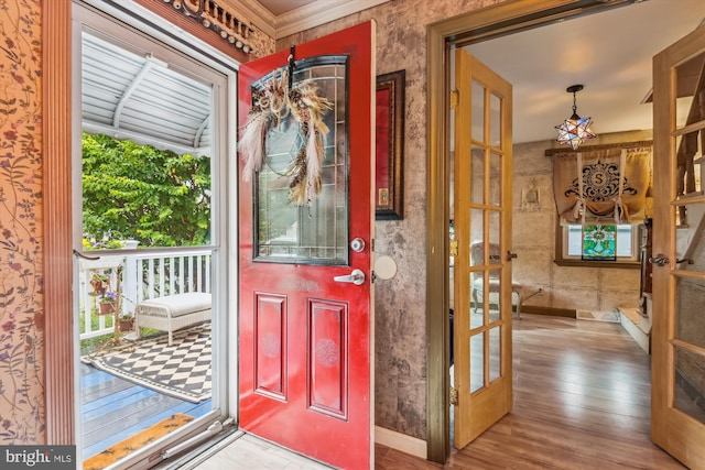 947 Martin Rd, Baltimore, MD 21221 - entryway featuring wood finished floors and french doors