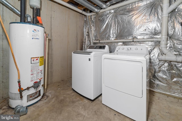 605 Red Timber Ln, Smyrna, DE 19977 - laundry room with water heater and washer and dryer