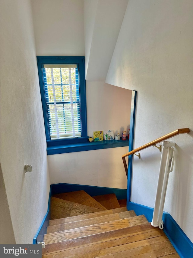 348 E Foster Ave, State College, PA 16801 - stairs featuring wood finished floors