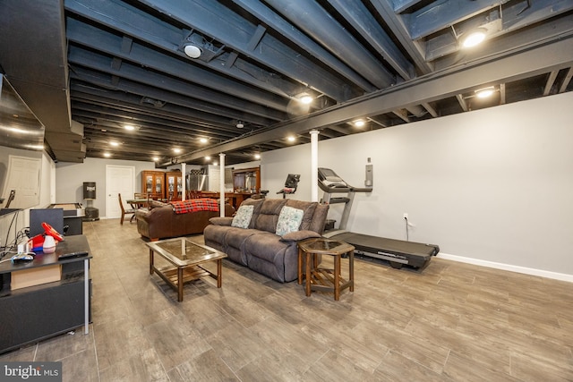 2200 Summerdale Ln, Linfield, PA 19468 - living area with wood finished floors and baseboards