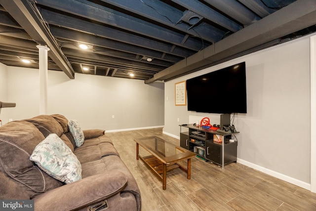2200 Summerdale Ln, Linfield, PA 19468 - living area with baseboards and wood finished floors