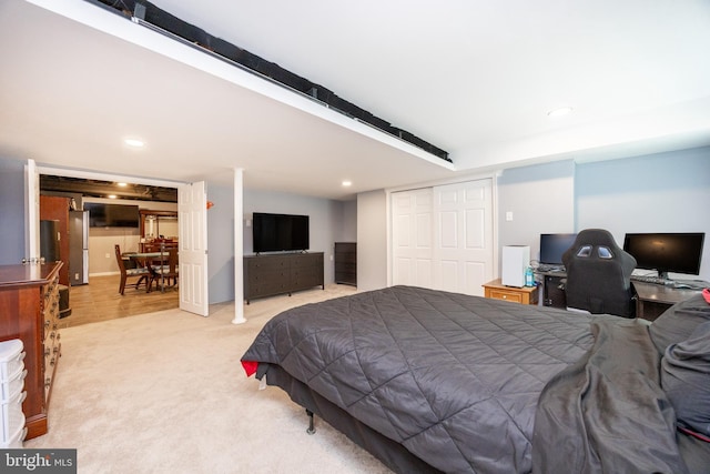 2200 Summerdale Ln, Linfield, PA 19468 - bedroom featuring carpet flooring, recessed lighting, and a closet