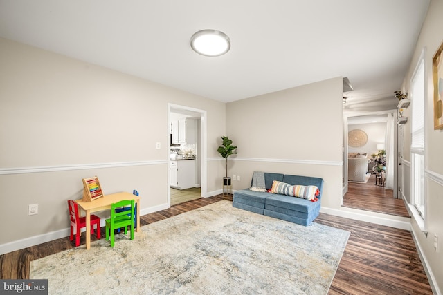 1576 Delong Dr, Downingtown, PA 19335 - playroom with wood finished floors and baseboards