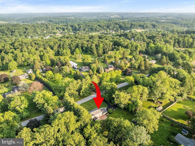1576 Delong Dr, Downingtown, PA 19335 - aerial view of property and surrounding area with a forest