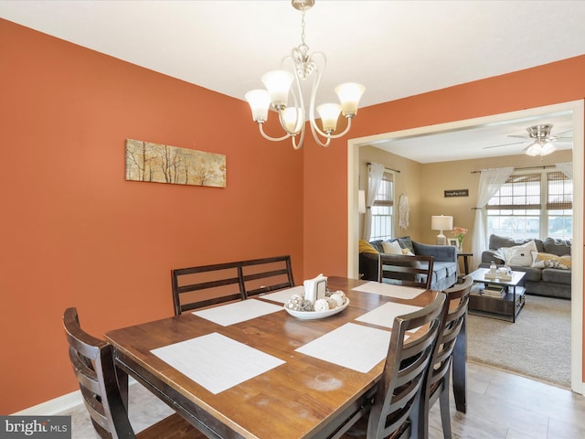 1204 S Fork Dr, Front Royal, VA 22630 - dining area featuring healthy amount of natural light and a chandelier