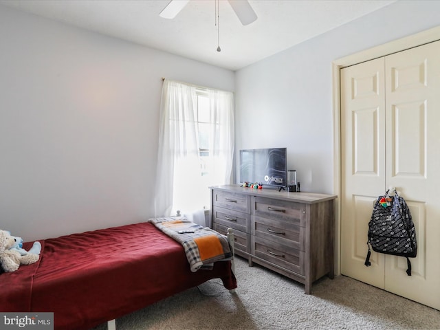 1204 S Fork Dr, Front Royal, VA 22630 - bedroom featuring light colored carpet and a ceiling fan