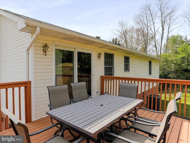 1204 S Fork Dr, Front Royal, VA 22630 - wooden terrace featuring outdoor dining space