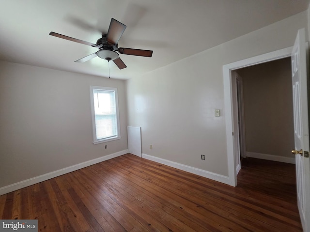 120 S Morwood Ave, Reading, PA 19609 - unfurnished room with hardwood / wood-style floors, baseboards, and a ceiling fan