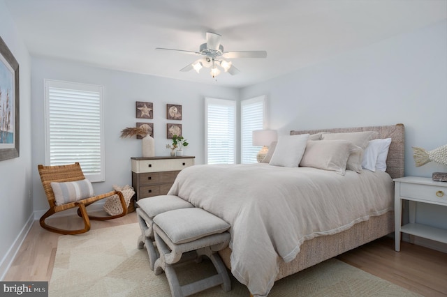 32-B Long Beach Blvd, Long Beach Township, NJ 08008 - bedroom featuring wood finished floors, ceiling fan, and baseboards