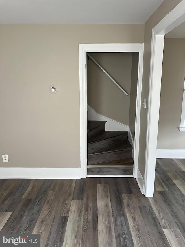 1105 N Chestnut St, Paulsboro, NJ 08066 - stairway featuring baseboards and wood finished floors