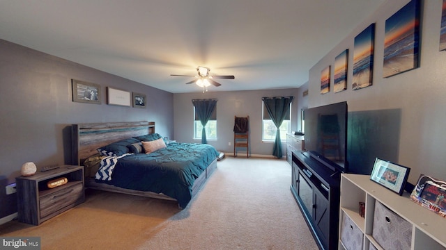 69 Geisinger Ln, Lewistown, PA 17044 - bedroom featuring light colored carpet, ceiling fan, and baseboards