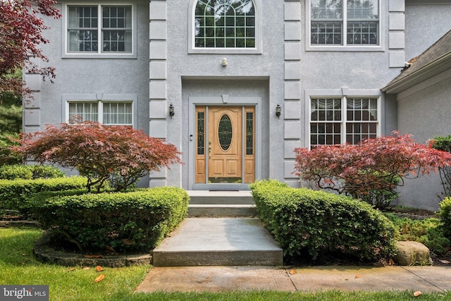 2 Teaberry Ct, Shamong, NJ 08088 - entrance to property featuring stucco siding