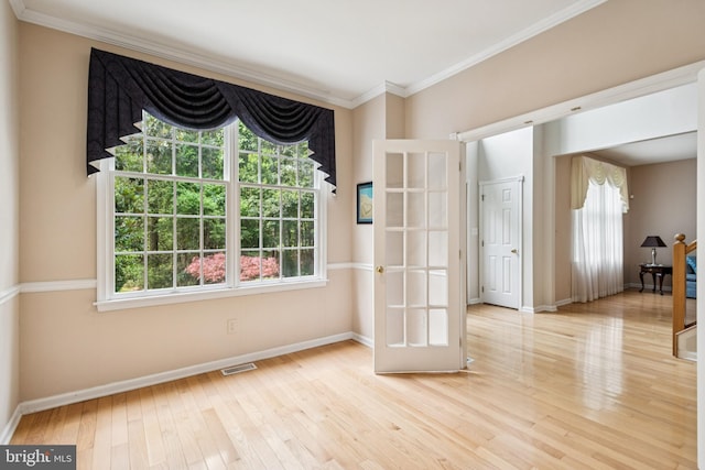 2 Teaberry Ct, Shamong, NJ 08088 - unfurnished room with crown molding and hardwood / wood-style flooring